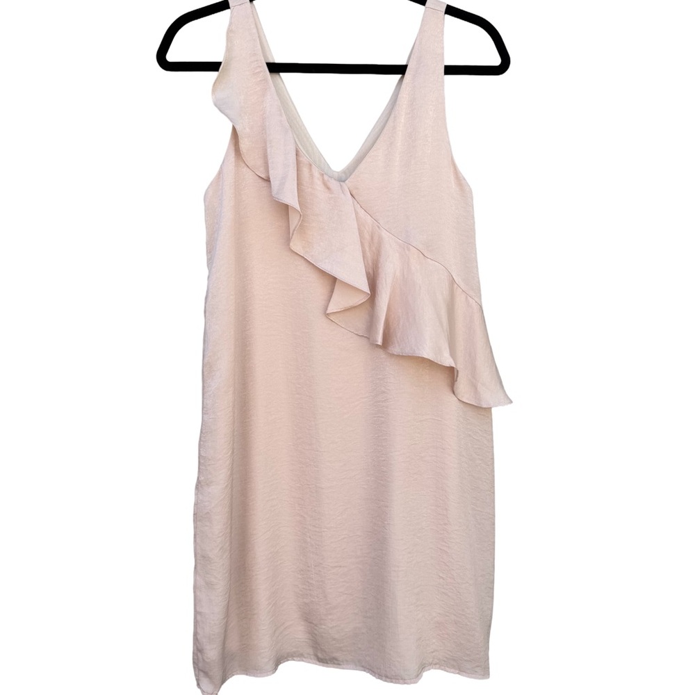 Pale Pink Ruffle Mini Dress